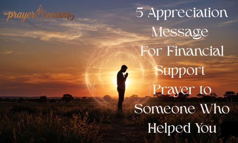 Appreciation Message For Financial Support Prayer